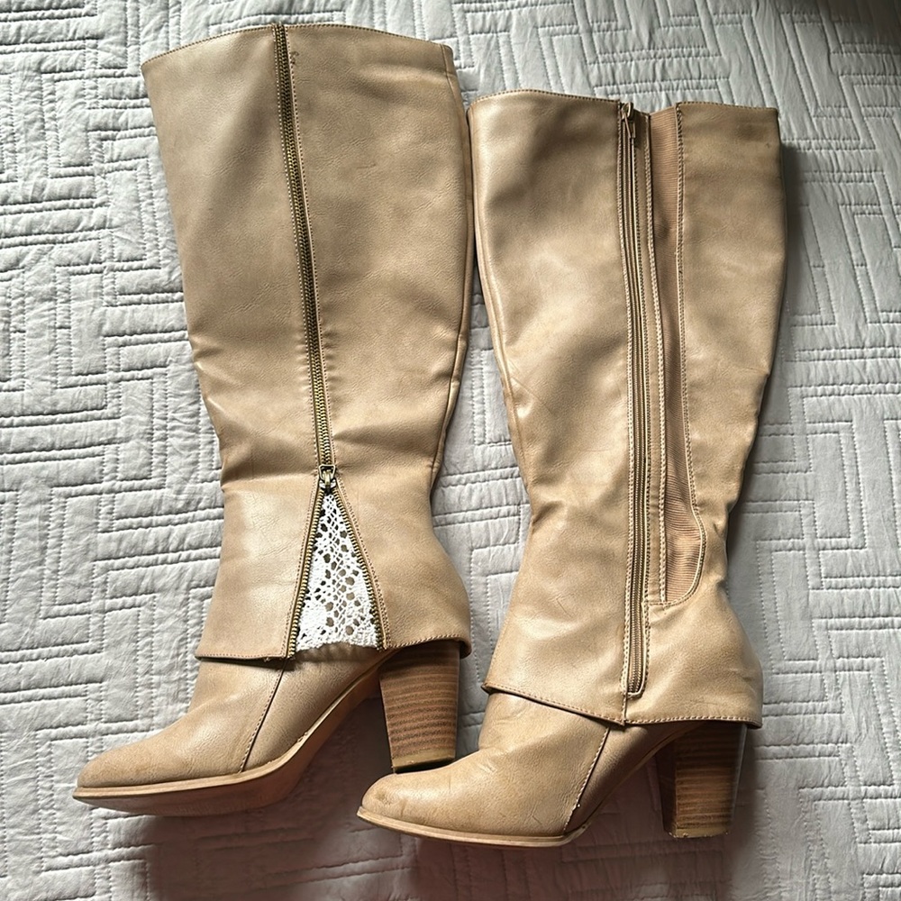 Torrid lace inset boot
